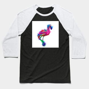 Prancing Flamingo Abstract Baseball T-Shirt